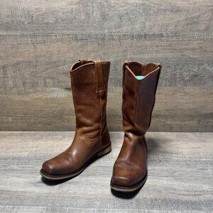 Bronx Brown Leather Western Style Boots Women's Size EU 37